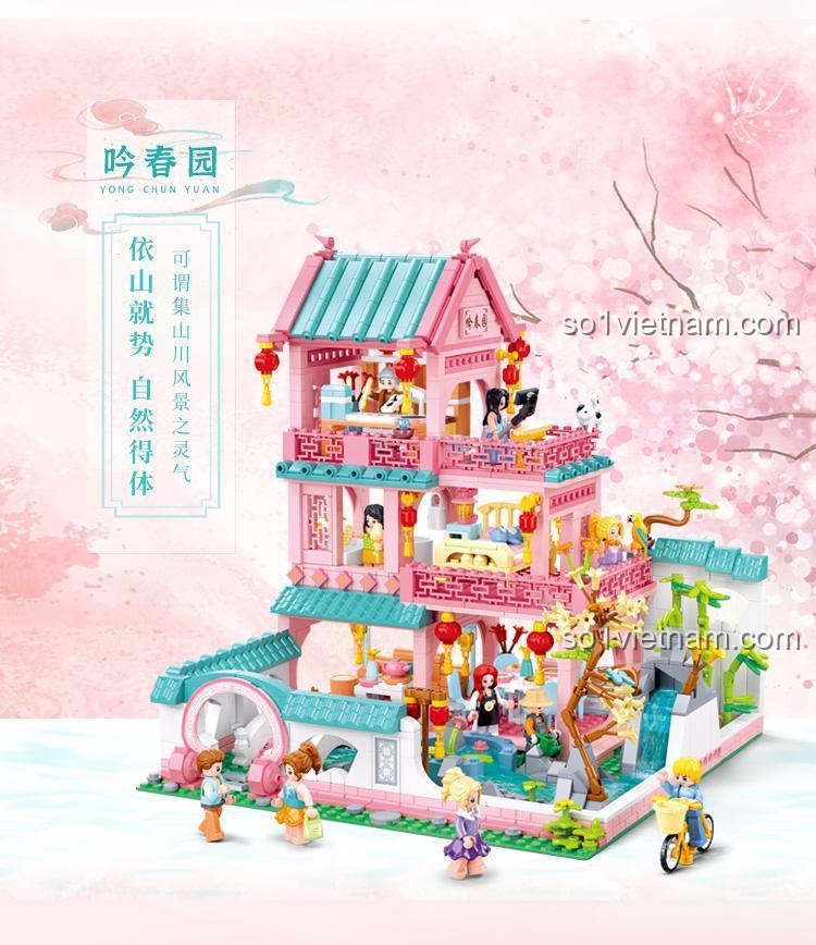 Bộ lắp ghép Sluban M38-B1116 Biệt thự Vườn Xuân - Chi tiết 9