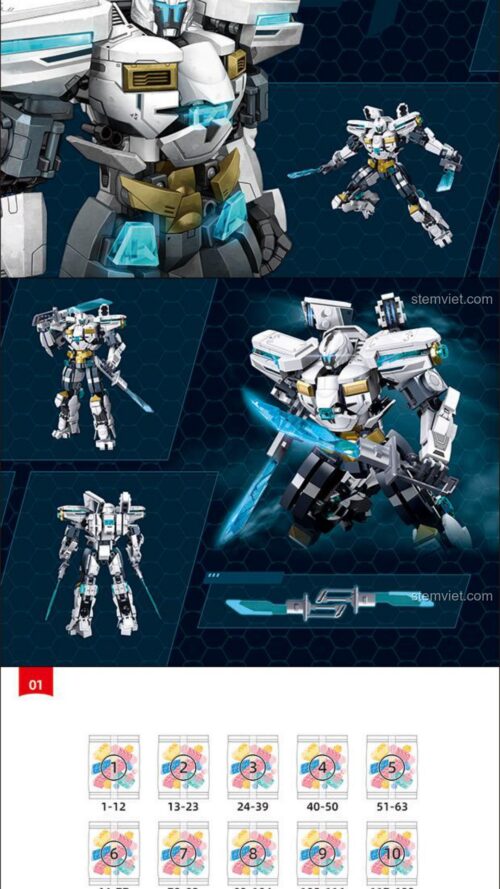 Robot Băng Giá Sluban M38-B1151 hướng dẫn lắp ráp Sluban 1151 Robot Bảo Vệ Băng Giá, sách hướng dẫn Sluban B1151 Người Máy Chiến Đấu, hướng dẫn lắp ghép Sluban 1151 Robot Tương Lai, hướng dẫn lắp ráp Sluban M38 B1151 Robot Băng Giá PDF gốc chất lượng cao