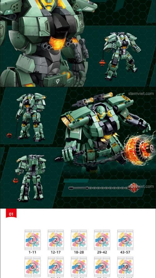 Robot Diệt Tận Thế Sluban M38-B1153 sách hướng dẫn Sluban B1153 Robot Chiến Đấu