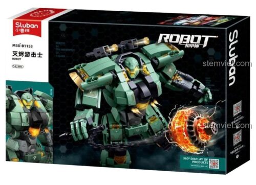 Hộp bộ đồ chơi M38-B1153 Robot Diệt Tận Thế Sluban, thiết kế đẹp mắt, chất lượng cao. Hộp đồ chơi mô hình Sluban M38-B1153 cho bé trai 8 tuổi, giá tiết kiệm.