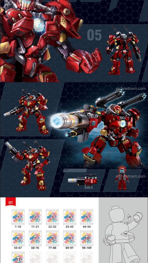 Robot Hulk Sluban M38-B1181 sách lắp ghép Sluban M38-B1181 Cơ Giáp Sư: Hulk Cô Đơn