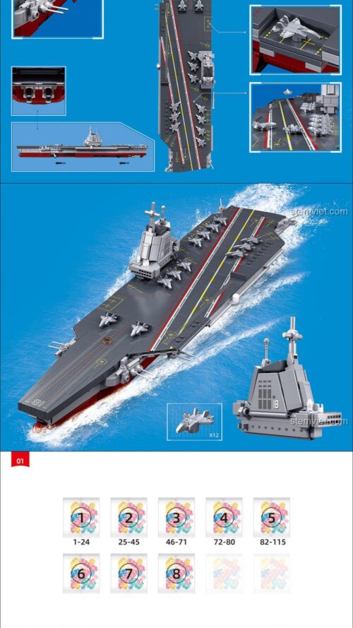 Tàu sân bay Phúc Kiến Sluban M38-B1211, Mô hình tàu sân bay Phúc Kiến Sluban M38-B1211, Hàng không mẫu hạm Phúc Kiến Sluban M38-B1211, Tàu chiến Phúc Kiến Sluban M38-B1211, Mô hình tàu chiến Phúc Kiến Sluban M38-B1211