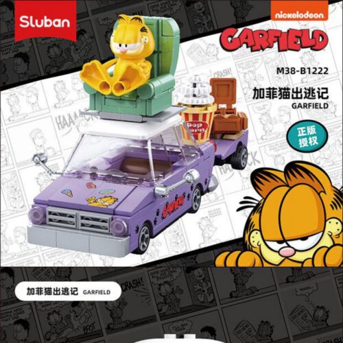 hướng dẫn lắp ráp Sluban M38-B1222 Garfield, sách lắp ghép Sluban M38B1222 Xe Garfield, sách lắp ghép Sluban 1222 Garfield, hướng dẫn lắp ghép Sluban M38-B1222 Mèo Garfield