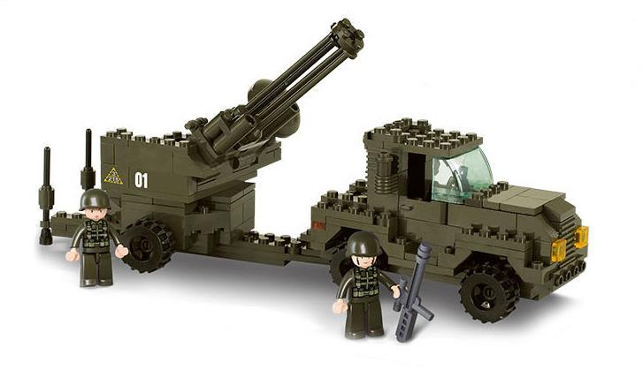 Bộ đồ chơi xe quân sự phòng không Sluban M38-B7300