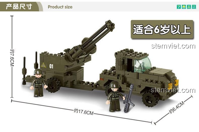 Chi tiết sản phẩm xe quân sự phòng không Sluban M38-B7300