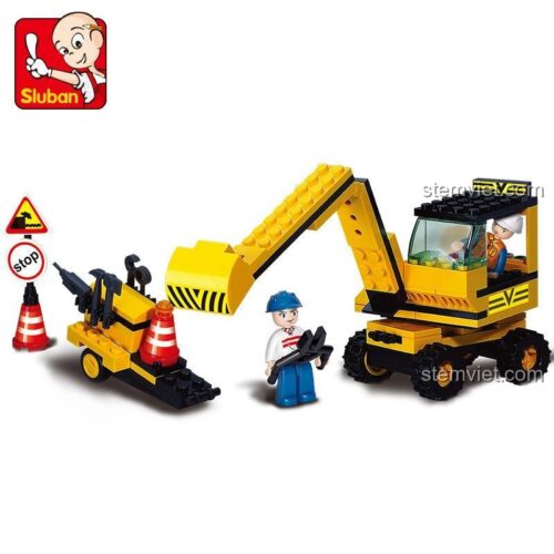 Máy xúc Sluban M38-B9600 bộ lắp ghép cho bé trai