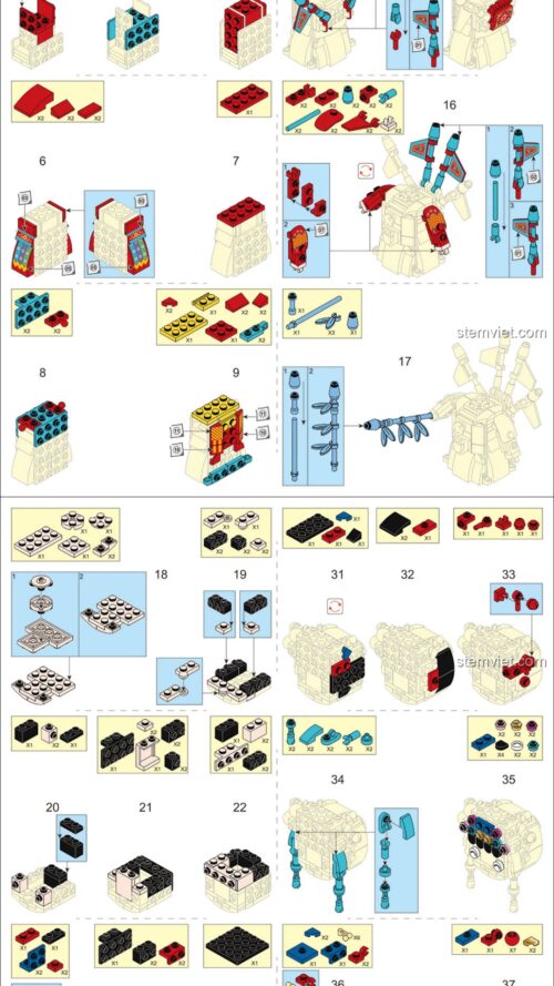 Mộc Quế Anh Sluban M38-B0761-06 hướng dẫn Sluban M38B076106 Nhân vật lịch sử Trung Hoa Mộc Quế Anh