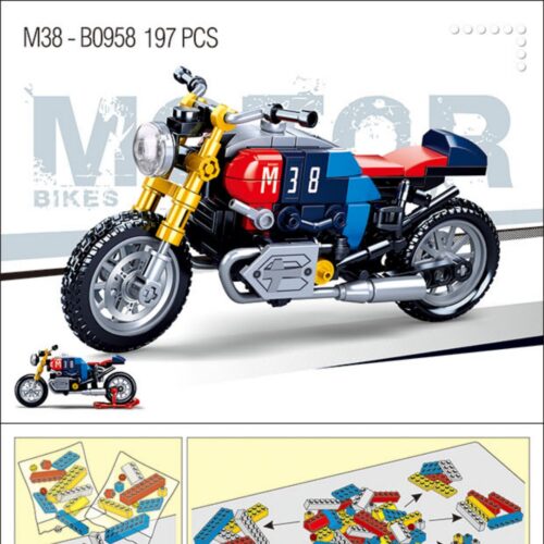 Sách hướng dẫn Sluban 0958 Mô hình xe tô Latte, Hướng dẫn Sluban M38B0958 Xe mô tô Latte, Sách hướng dẫn Sluban M38B0958 Xe mô tô Latte, Hướng dẫn lắp ghép Sluban 958 Xe máy Latte - Sluban - M38-B0958