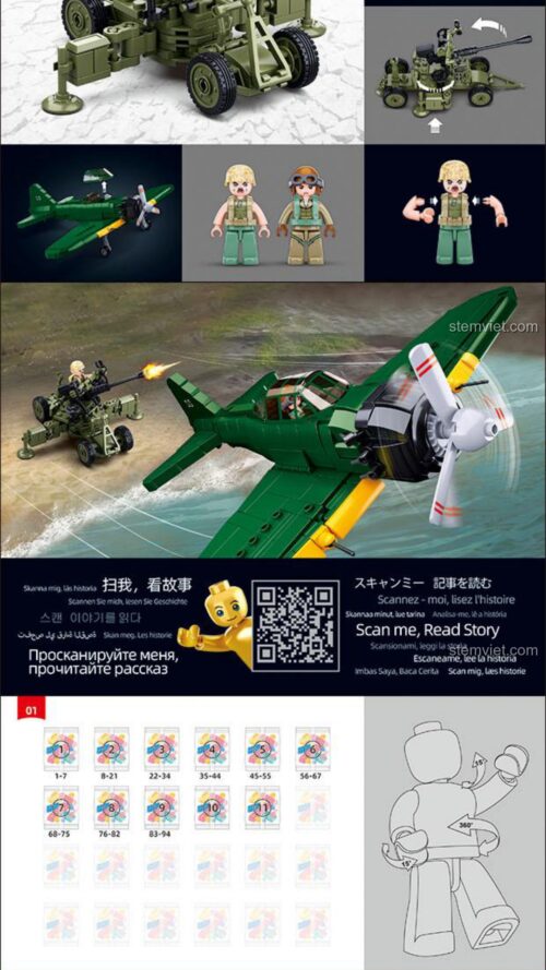 Hướng dẫn Sluban 1108 Tiêm kích hạm A6M Zero, Sách hướng dẫn Sluban M38 B1108 Máy bay Zero của Nhật, Hướng dẫn lắp ghép Sluban M38-B1108 Máy bay chiến đấu Nhật Bản Thế II, Máy bay chiến đấu A6M Zero M38 B1108 PDF gốc chất lượng cao