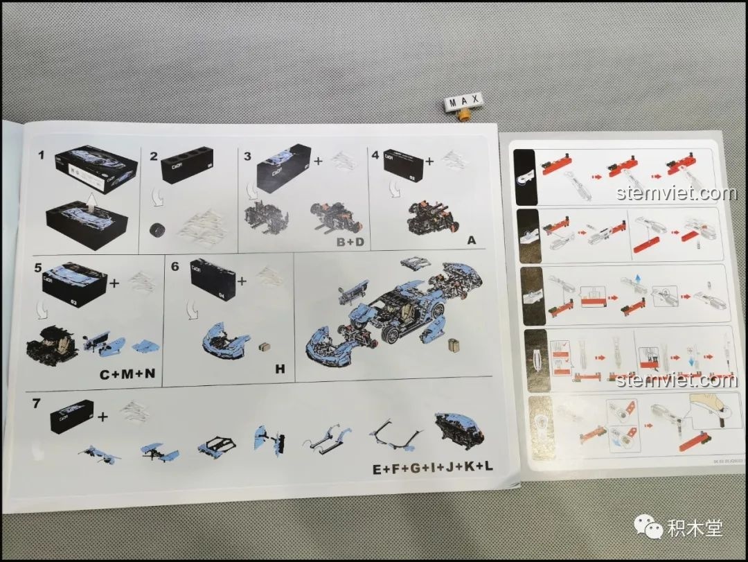 Sơ đồ các bước lắp ráp chính trong sách hướng dẫn của đồ chơi mô hình C61041 giá rẻ.