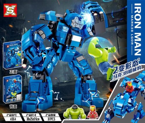 Bộ lắp ghép Phản Hạo克机甲 Iron Man Mark 38 LGOR双象SX 4064