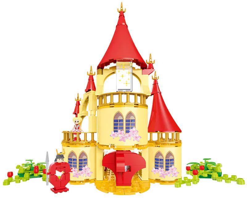 Bộ lắp ghép Lâu đài Trái tim Đỏ STAR DIAMOND 80664 cho bé gái 6 tuổi, đồ chơi lắp ráp lâu đài cổ tích giá tốt