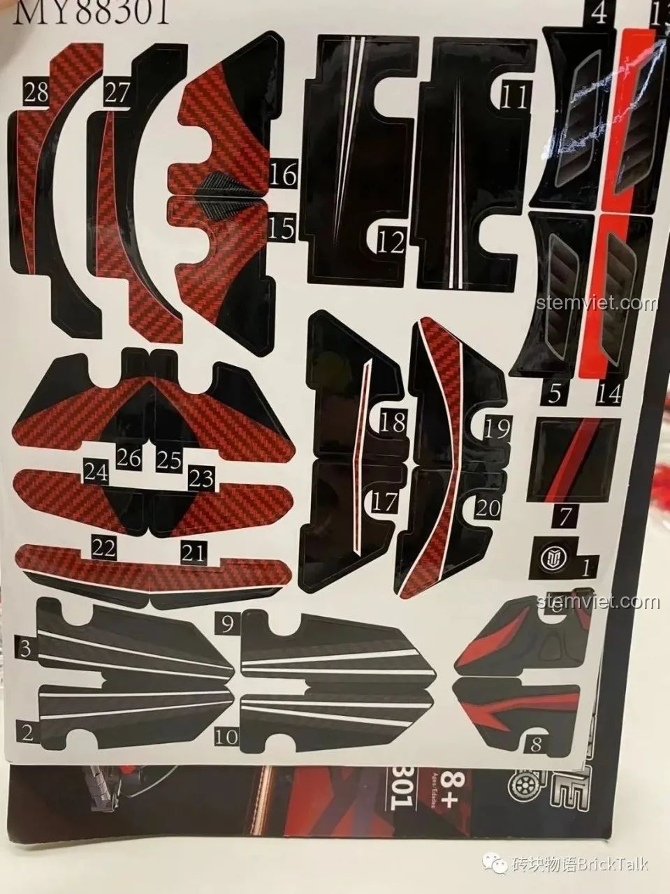 Sticker bộ lắp ráp siêu xe Apollo MOYU BLOCK