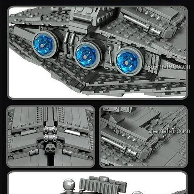 Super 18K K106 Star Destroyer bộ lắp ghép tàu chiến xám kiến trúc tinh xảo cho bé trai 6 tuổi