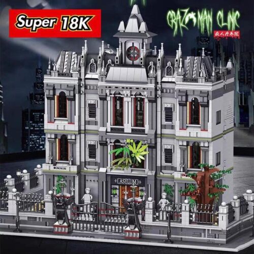 bộ lắp ghép Bệnh Viện Tâm Thần Arkham Super 18K K128, đồ chơi mô hình kiến trúc tinh xảo cho bé trai 8 tuổi, giá tốt