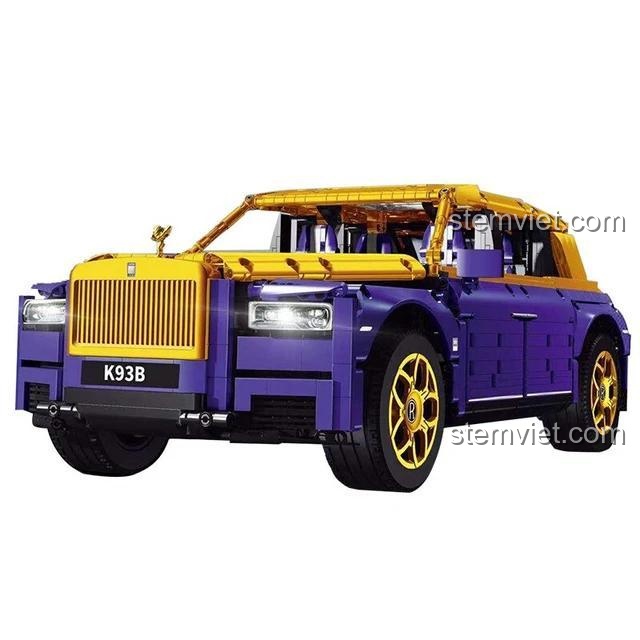 Mô hình Rolls-Royce Cullinan Super 18K K93B màu tím than và vàng, bộ đồ chơi lắp ráp 3161 mảnh, đồ chơi mô hình cho bé trai 8 tuổi, chất lượng cao.