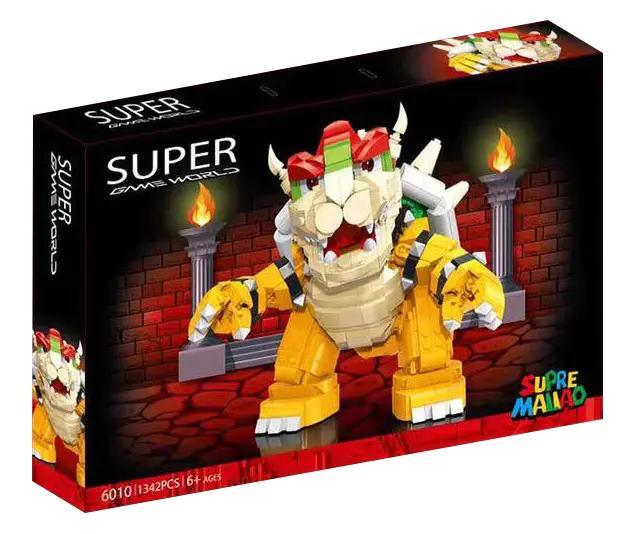 Hộp sản phẩm bộ đồ chơi lắp ghép Super Maliao 6010 mô hình Bowser Khổng Lồ