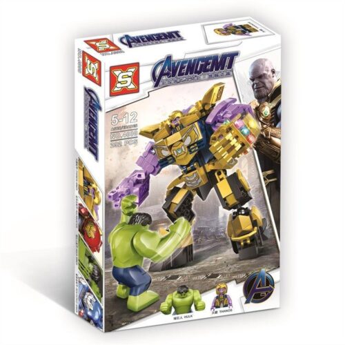 Bộ đồ chơi Mech Thanos SX 4008 đại chiến Người Khổng Lồ Xanh, đồ chơi mô hình Găng Tay Vô Cực cho bé trai 5-12 tuổi giá tốt