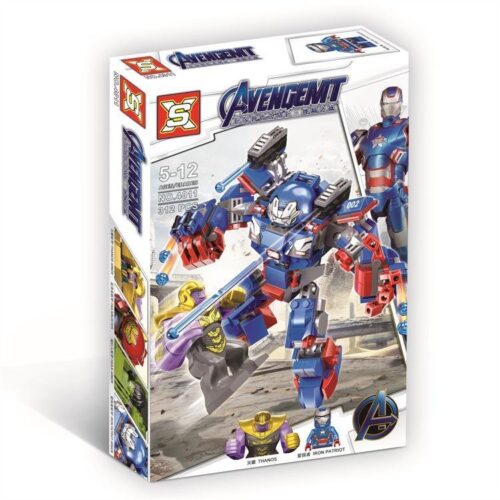 Bộ lắp ráp SX 4011 Iron Patriot Mech vs Thanos, đồ chơi mô hình siêu anh hùng cho bé trai 5-12 tuổi, giá tốt