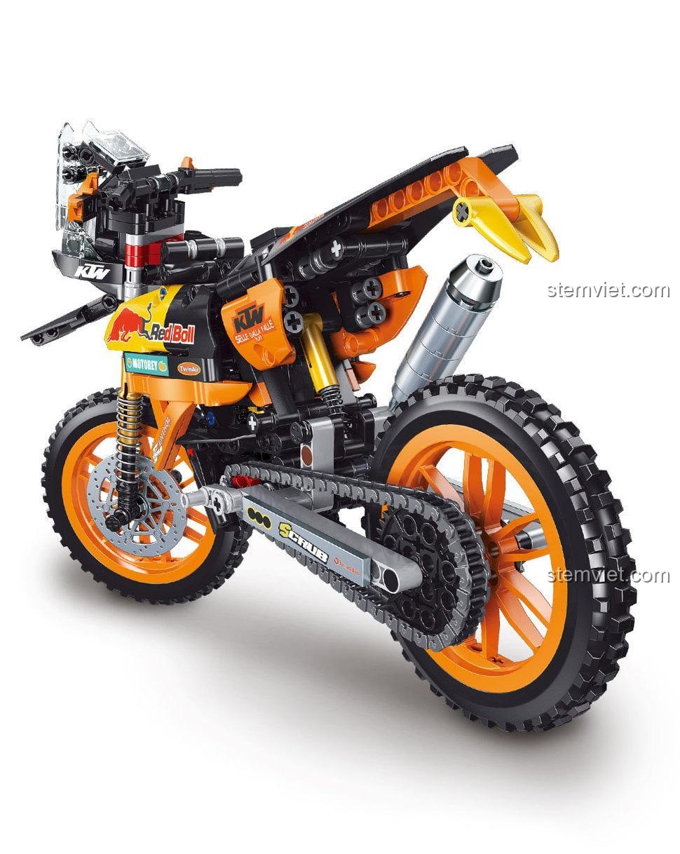 bộ đồ chơi Xe đua địa hình KTM 450 Rally SX 88032 tỉ lệ 1:8, món quà đáng tiền cho bé trai