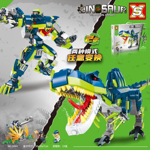 Bộ đồ chơi lắp ráp SX 9084 Khủng Long Gai Biến Hình Robot 714 mảnh, đồ chơi mô hình cho bé trai 6 tuổi, giá tốt.