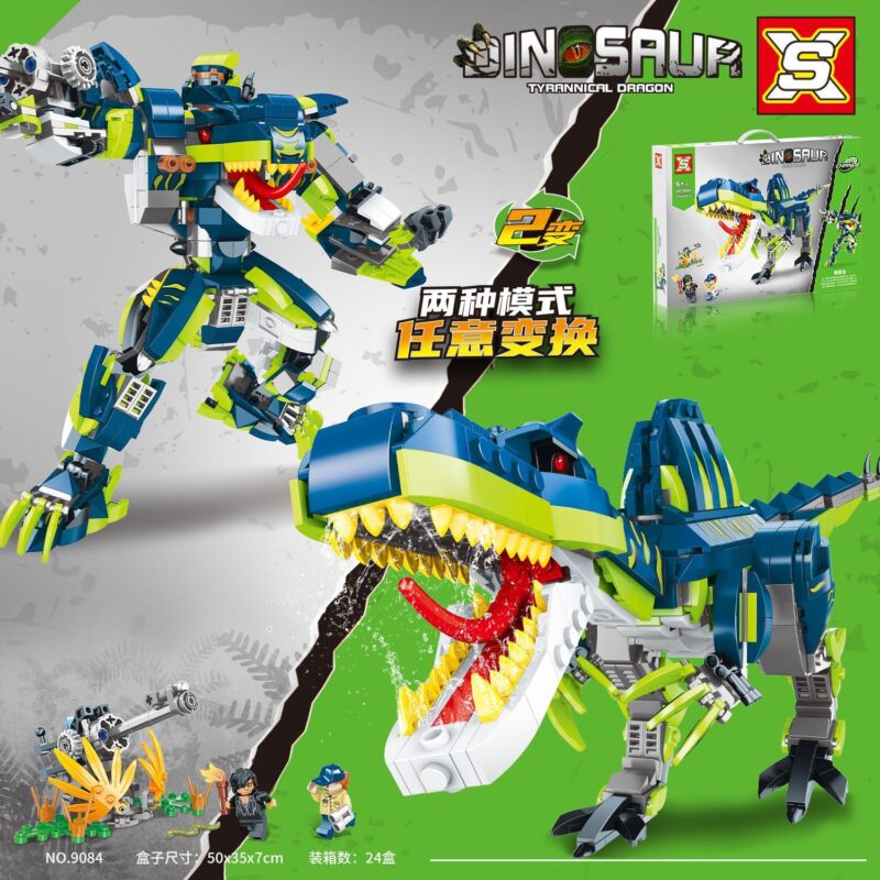 Bộ đồ chơi lắp ráp SX 9084 Khủng Long Gai Biến Hình Robot 714 mảnh, đồ chơi mô hình cho bé trai 6 tuổi, giá tốt.