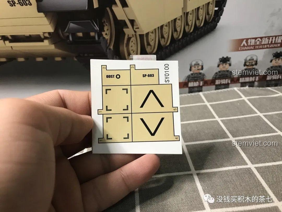 Phụ kiện vũ khí đi kèm bộ lắp ráp Xe Tăng Quân Sự M1A2 Abrams SY 0100, nhiều loại súng cho minifigures