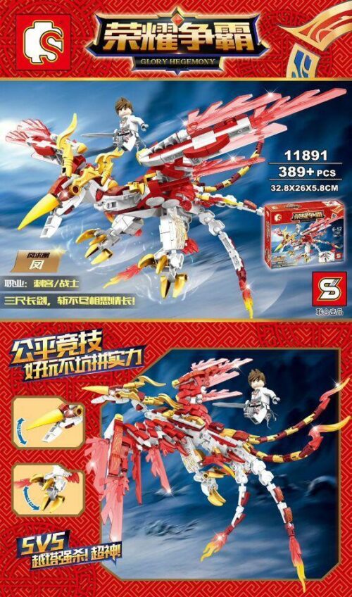 SY 11891 Rồng Phượng Bộ đồ chơi Uy Lực Thần Thoại cho bé trai 6 tuổi