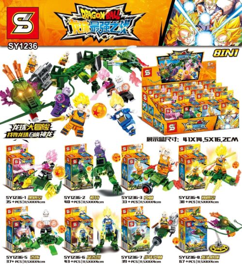 Bộ đồ chơi lắp ráp SY1236 Dragon Ball 8in1 minifigure Rồng Thần, giá tốt cho bé trai 6 tuổi, chất lượng cao, phát triển tư duy sáng tạo.