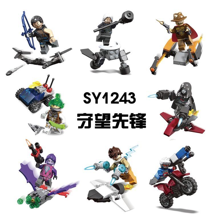 Bộ đồ chơi Minifigures Overwatch SY1243 chất lượng cao, bộ 8 nhân vật Overwatch SY cho bé trai 6 tuổi, giá tốt.