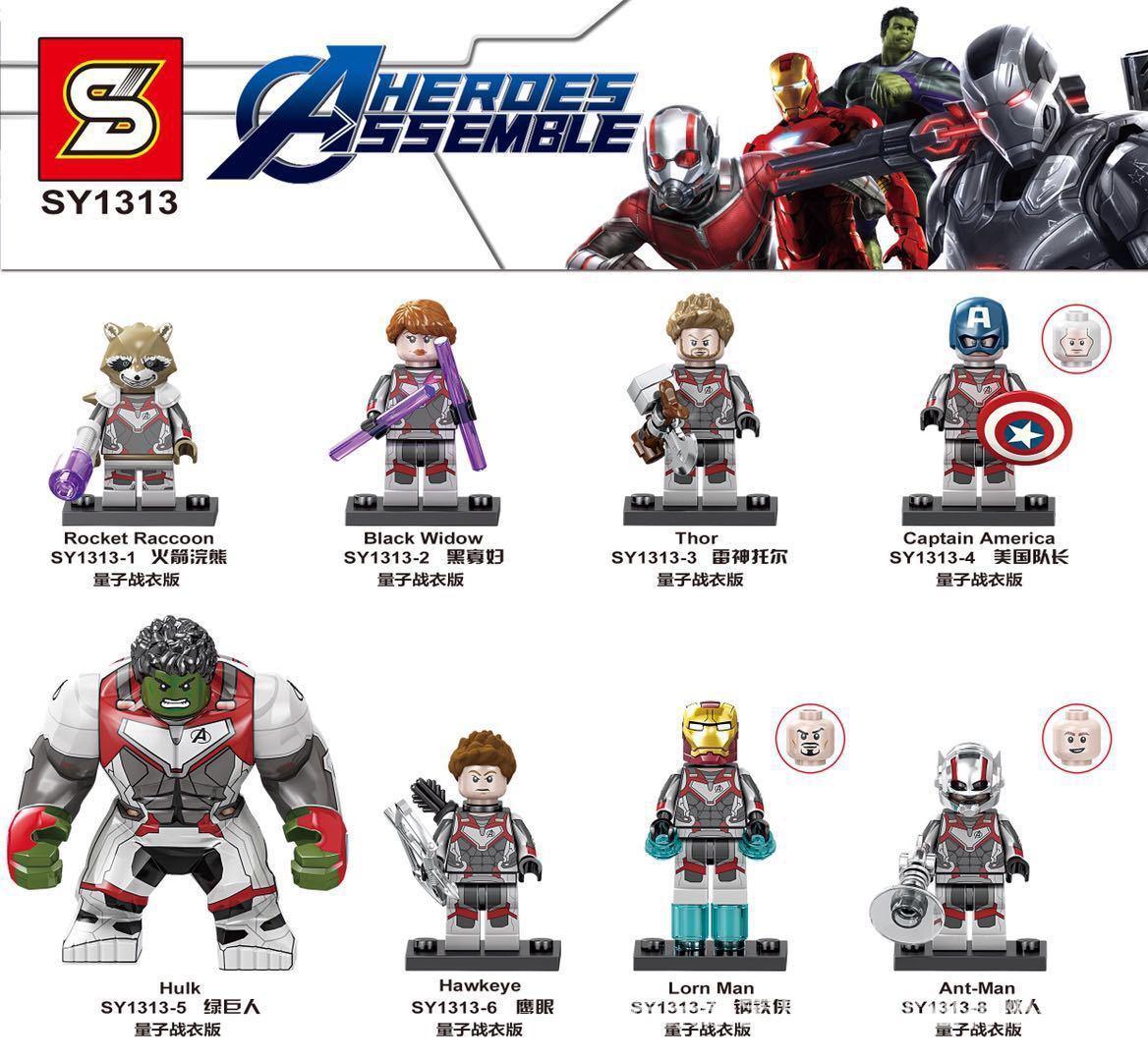 Bộ đồ chơi SY1313 Biệt Đội Siêu Anh Hùng Avengers 4 Quantum Suit 8 minifigure cho bé trai 6 tuổi, giá tốt