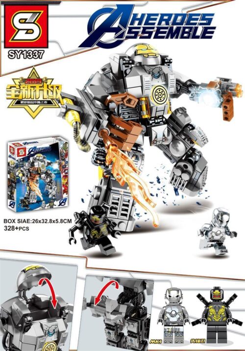 Bộ lắp ráp Giáp Chống Hulk SY1337 đồ chơi mô hình Người Sắt MK1 chất lượng cao cho bé trai 6 tuổi giá tốt