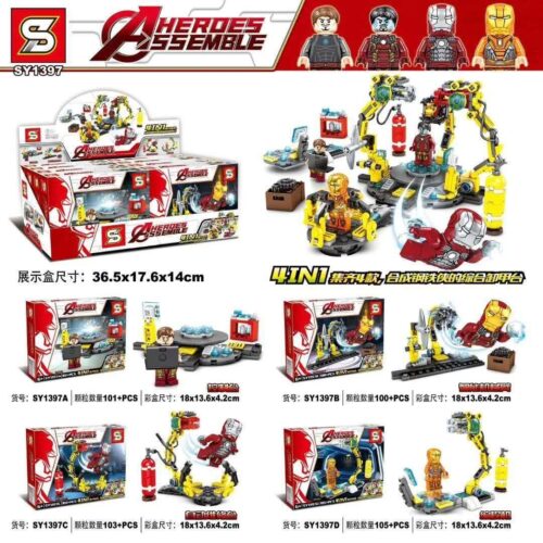 Các mô hình nhỏ trong bộ đồ chơi Heroes Assemble SY1397
