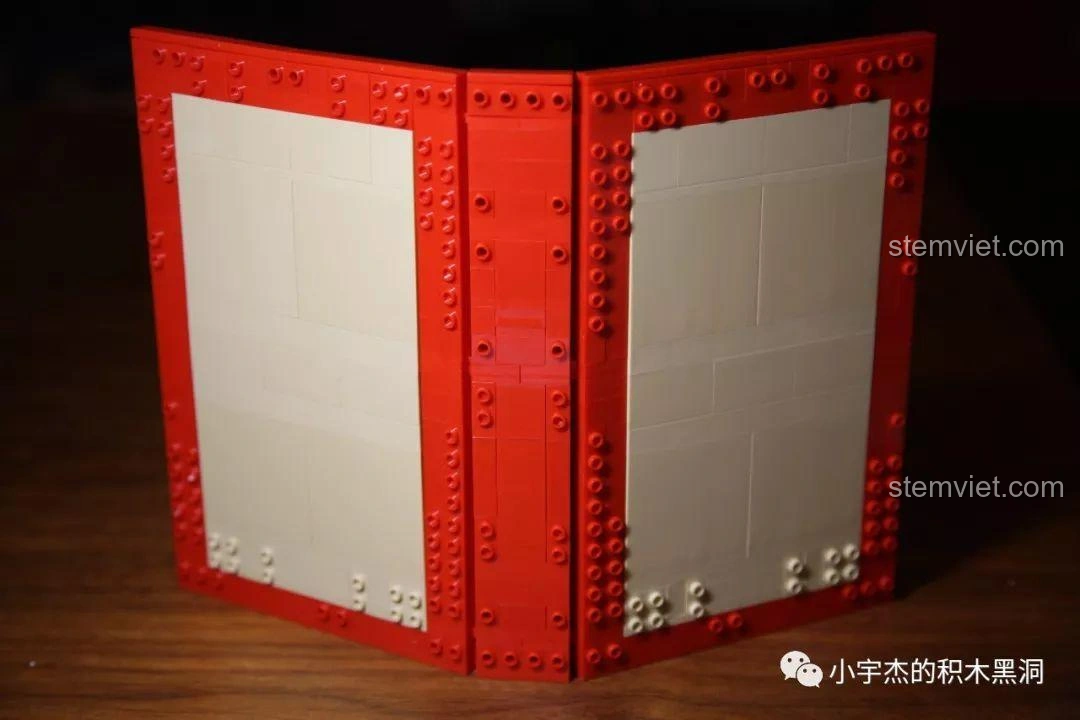 Khung cuốn sách của bộ lắp ráp SY 1479 Sách xếp hình Tết sau khi hoàn thành phần cơ bản, sẵn sàng cho các chi tiết.