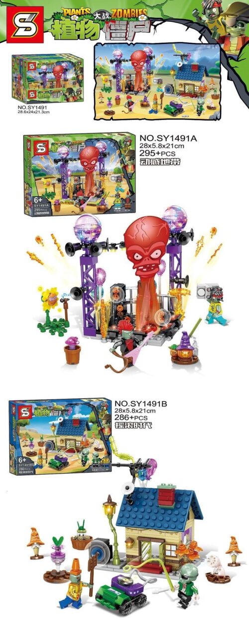 Bộ lắp ráp Plants vs. Zombies SY1491 SY 581 mảnh ghép, đồ chơi mô hình Plants vs. Zombies SY1491 giá tốt cho bé trai bé gái 6 tuổi.