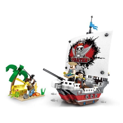 Thuyền Cướp Biển SY 1555 Island Storm - Bộ đồ chơi lắp ráp cướp biển cho bé trai 6 tuổi, 367 chi tiết, có 3 minifigure