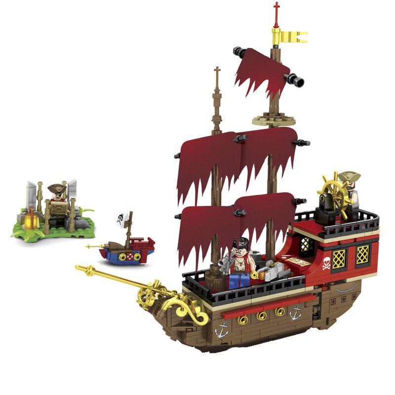 Bộ lắp ghép Tàu Hải Tặc SY 1556 cho bé trai 6 tuổi, đồ chơi mô hình Thuyền Cướp Biển giá tốt, khám phá hải trình kỳ thú.