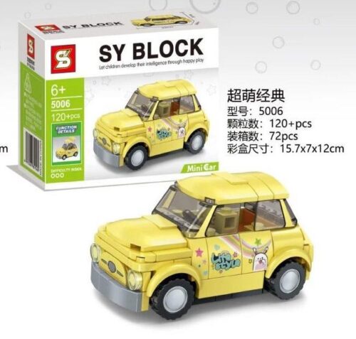 Bộ lắp ráp Xe Fiat 500 SY 5006, một món đồ chơi mô hình giá rẻ cho bé gái 6 tuổi.