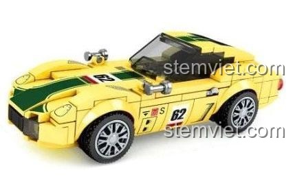 Ảnh chi tiết mô hình xe đua Toyota 2000 GT 1967 SY 5062 sau khi lắp ráp xong. Đồ chơi mô hình SY chất lượng cao.