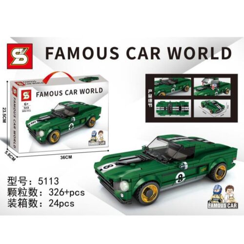 bộ lắp ráp Ford Mustang Fastback 1968 SY 5113 giá rẻ cho bé trai 6 tuổi, mô hình xe đua cơ bắp Mỹ chi tiết.