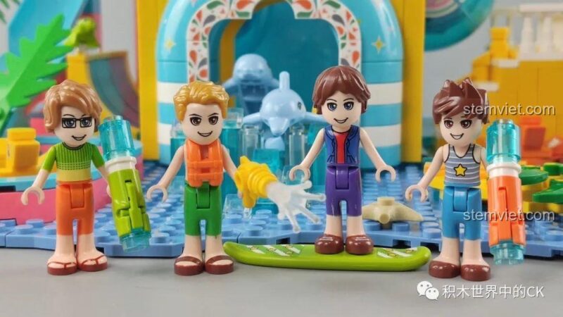 Góc nhìn từ trên cao của mô hình Công viên nước SY 5409, thể hiện quy mô và sự chi tiết của bộ đồ chơi.