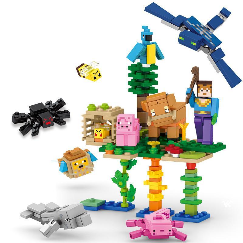 Bộ lắp ghép Thế Giới Pixel SY 5603 với các cảnh Minecraft đa dạng, phát triển tư duy sáng tạo cho bé trai 6 tuổi, giá tốt.