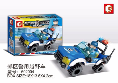 Bộ lắp ghép Xe Jeep Cảnh Sát SY 602004, đồ chơi mô hình Xe Cảnh Sát Địa Hình JIAZHI, phù hợp bé trai 6 tuổi, giá tốt.