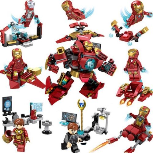 Bộ lắp ráp Iron Man SY624-2, đồ chơi mô hình Hulkbuster, 8 minifigures Người Sắt, phù hợp bé trai 6 tuổi, giá tốt.