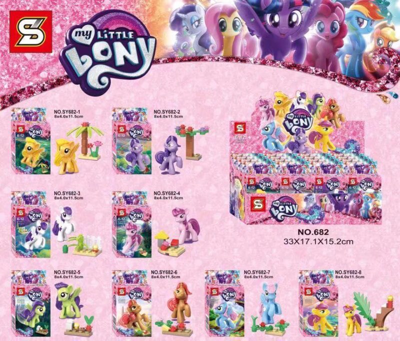 Bộ đồ chơi My Little Pony SY682 cho bé gái 6 tuổi, đồ chơi lắp ráp Ngựa Pony đáng yêu, giá tốt