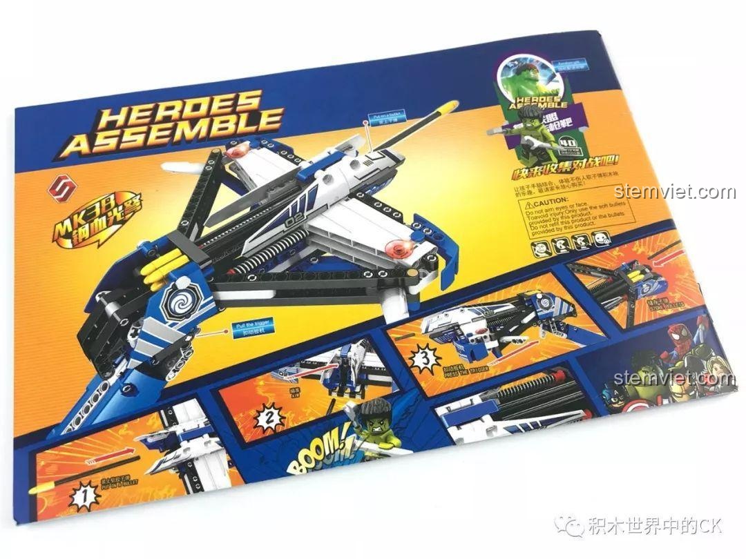 Sách hướng dẫn lắp ráp chi tiết của bộ SY 7016 Nỏ Ánh Sáng Thép MK38.