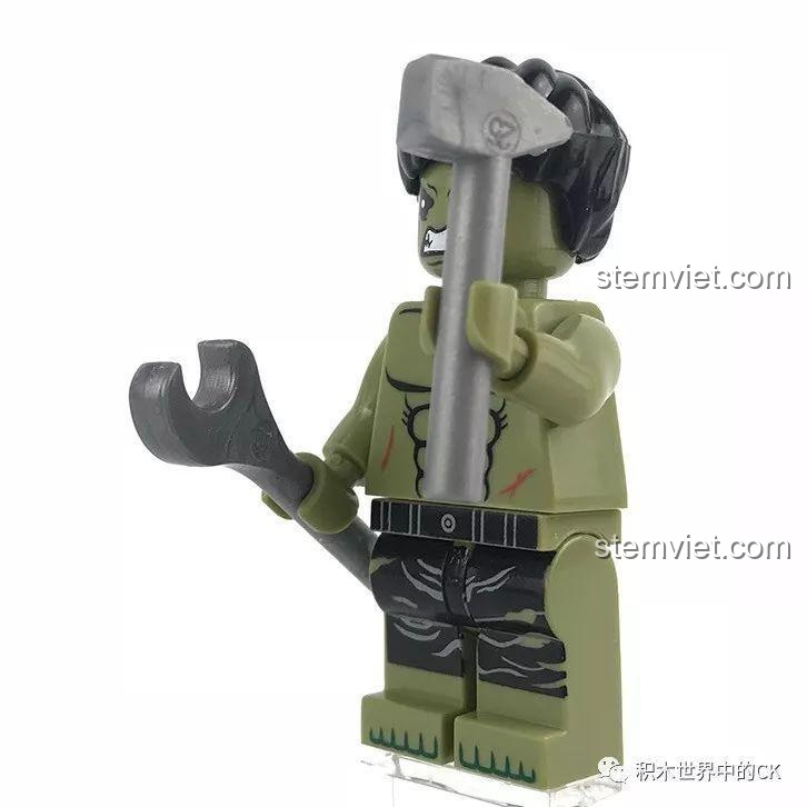Minifigure Hulk trong bộ SY 7016, nhân vật siêu anh hùng khổng lồ xanh.