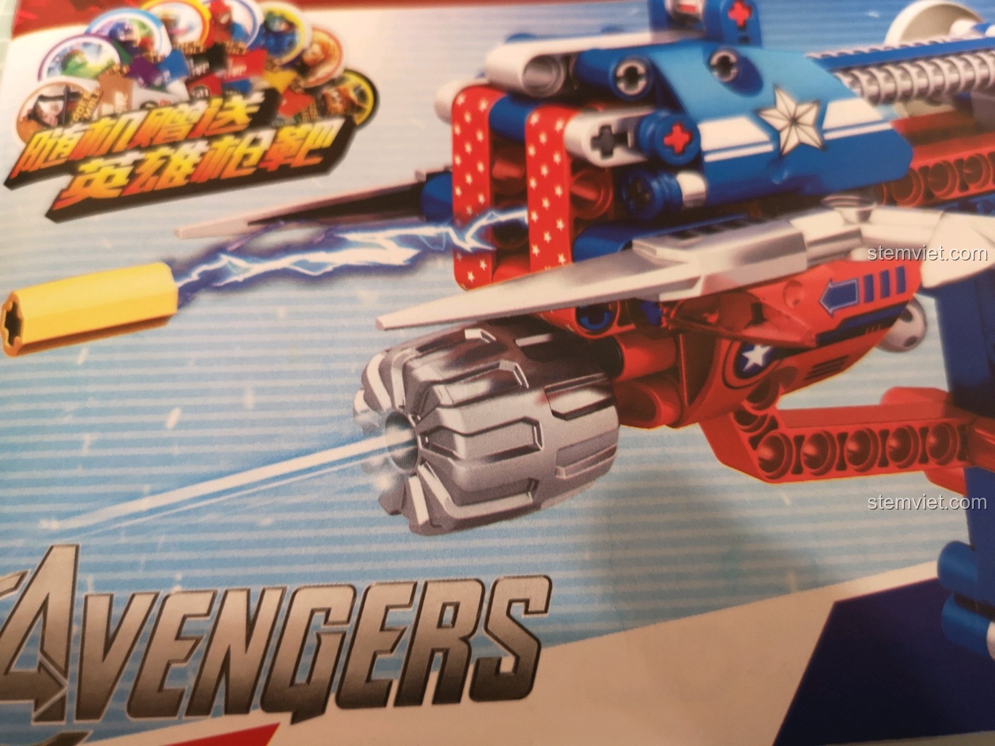 So sánh chi tiết trên hộp và trong sách hướng dẫn của súng SY 7018C.