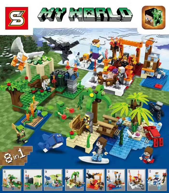 Bộ lắp ghép Thế giới Minecraft SY763C với 8 cảnh quan bốn mùa độc đáo, đồ chơi lắp ghép SY cho bé trai bé gái 6-12 tuổi, mang đến trải nghiệm sáng tạo không giới hạn với giá tốt.