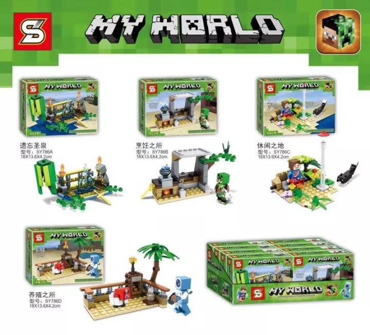 Bộ lắp ghép Minecraft SY786A Jia Zhi SY, đồ chơi lắp ráp Minecraft cảnh nhỏ, mô hình Minecraft cho bé trai 6-12 tuổi, giá tốt